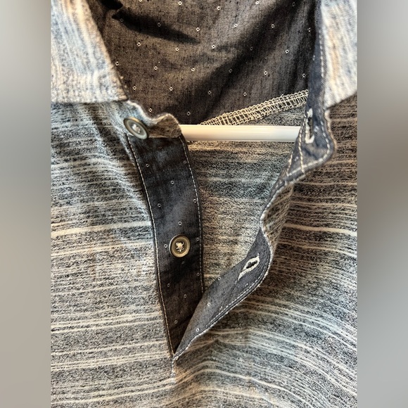 Cooper Jones Supply Striped Short Sleeve Polo Shirt With Patterned Collar - Picture 3 of 8